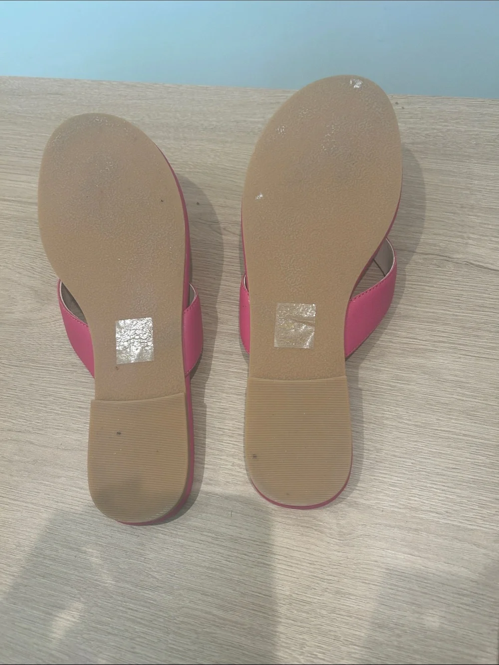 Jack Rogers Hot Pink Leather Thong Sandals